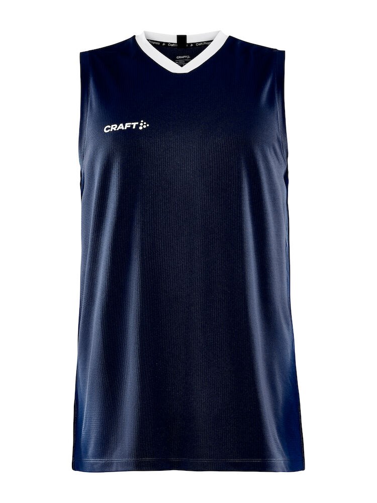 Craft - Progress Basket Singlet M White S - Navy Blue