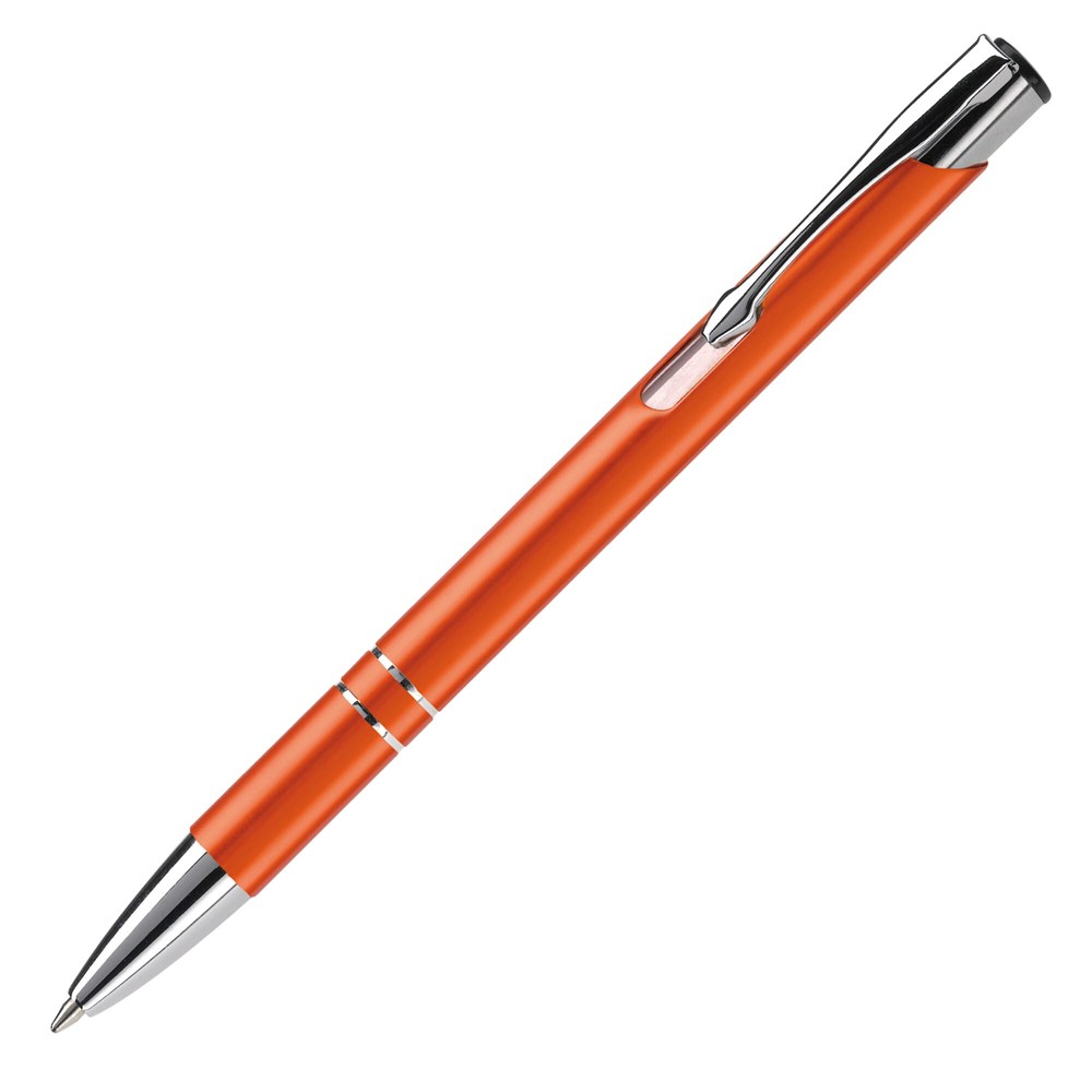 Balpen Alicante metaal - Donker bruin / Oranje