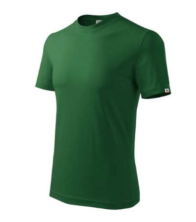 T-shirt uniseks Base Zwart - bottle green 06 (brand label)