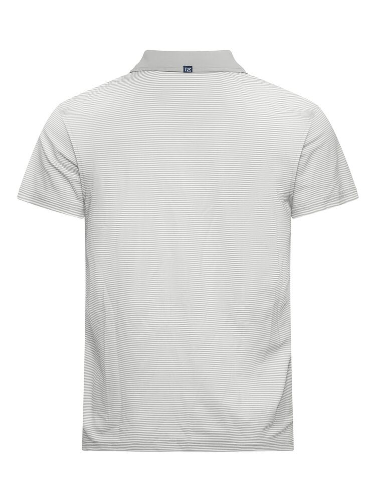 Cutter & Buck - Virtue Polo Stripe Heren Zilver L
