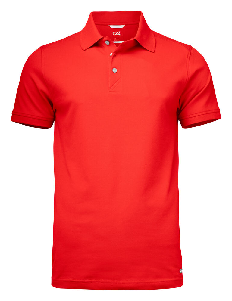 Cutter & Buck - Advantage Polo Heren Wit M - rood