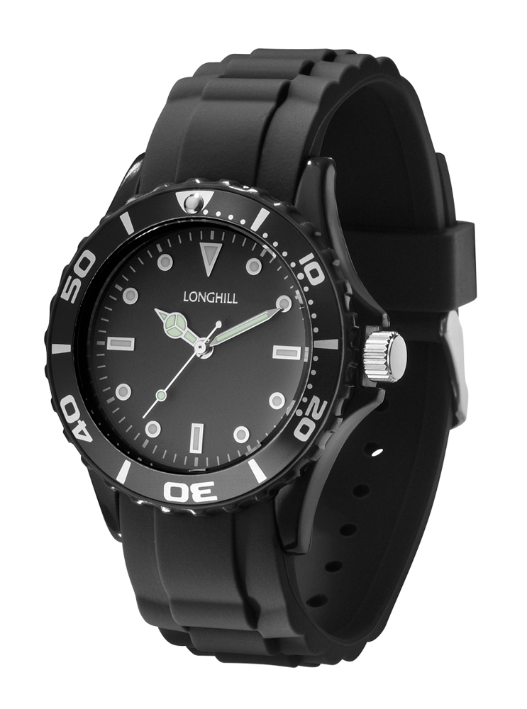 Kunststof horloge LOGI LADY - zwart