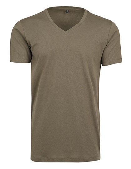 Build Your Brand - Light T-Shirt V-Neck - Olive