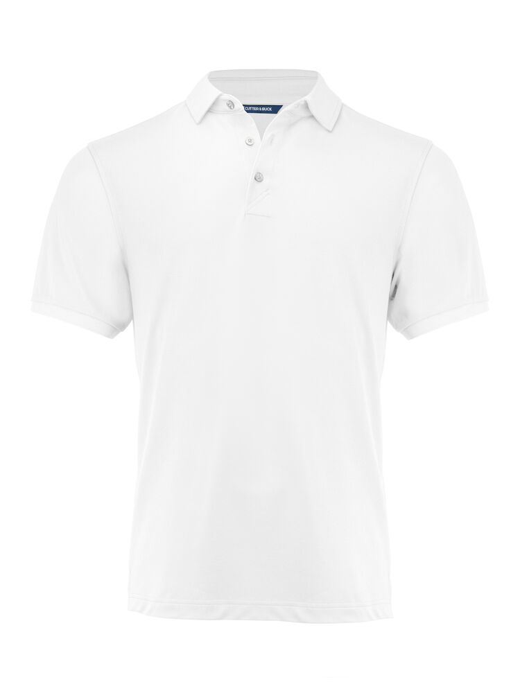 Cutter & Buck - Virtue Polo Solid Heren Zilver XXL - wit