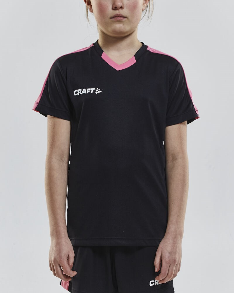 Craft - Progress Jersey Contrast JR Black/Pop 134/140