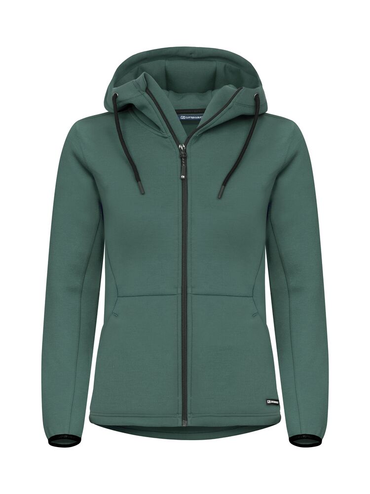 Cutter & Buck - Pemberton Hood FZ Dames Dennengroen XS