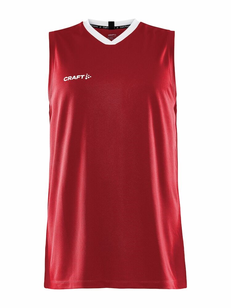 Craft - Progress Basket Singlet M White S - Bright Red
