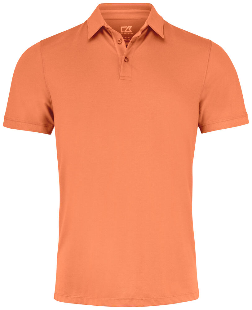 Cutter & Buck - Oceanside Stretch Polo Heren Zwart 4XL - Perzik
