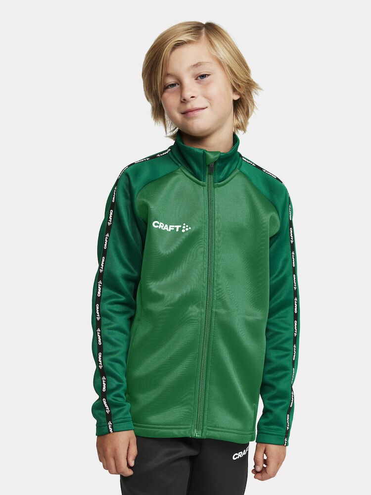 Craft - Squad 2.0 Full Zip Jr Team Green-Ivy 122/128