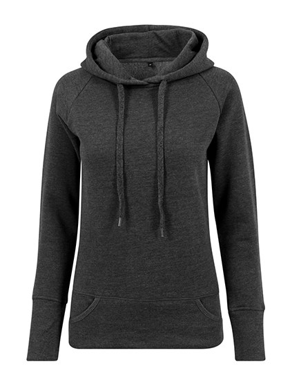 Build Your Brand - Ladies` Cuff Pockets Hoody - Charcoal (Heather)