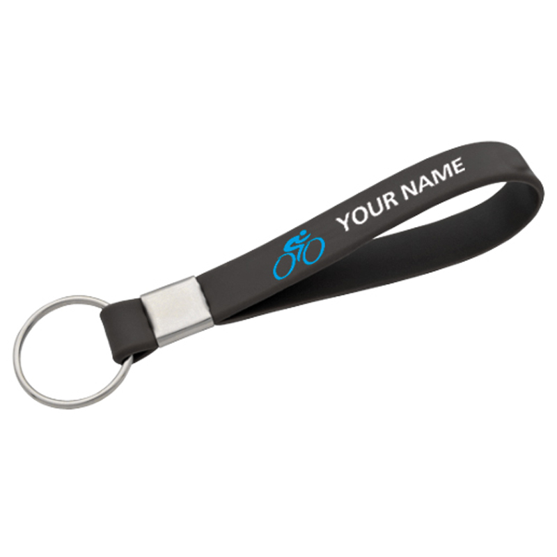 Siliconen sleutelhanger met 25mm splitring