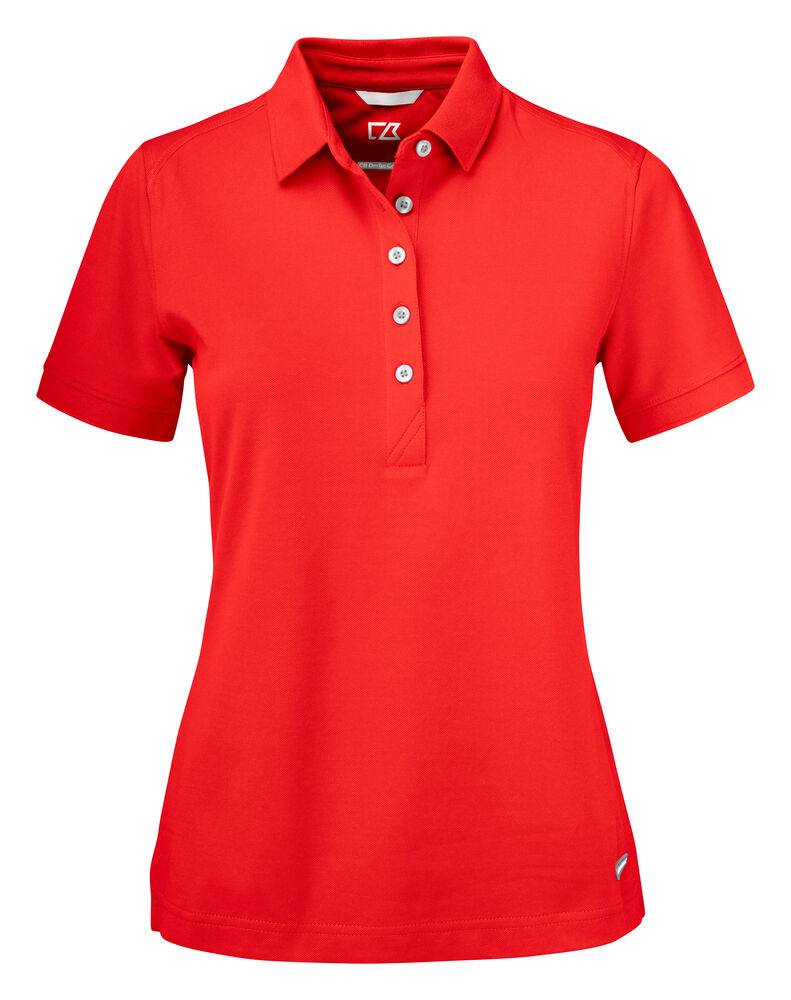 Cutter & Buck - Advantage Polo Dames Lichtgroen L - rood