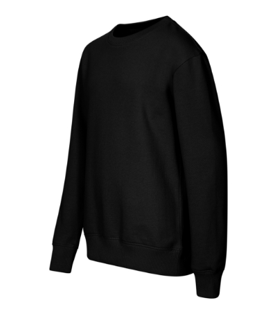 Sweatshirt kinderen Crew military - Zwart