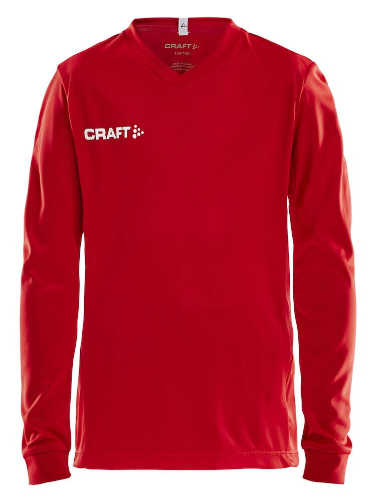 Craft - Squad Go Jersey Solid Ls Jr Navy 122/128 - Bright Red