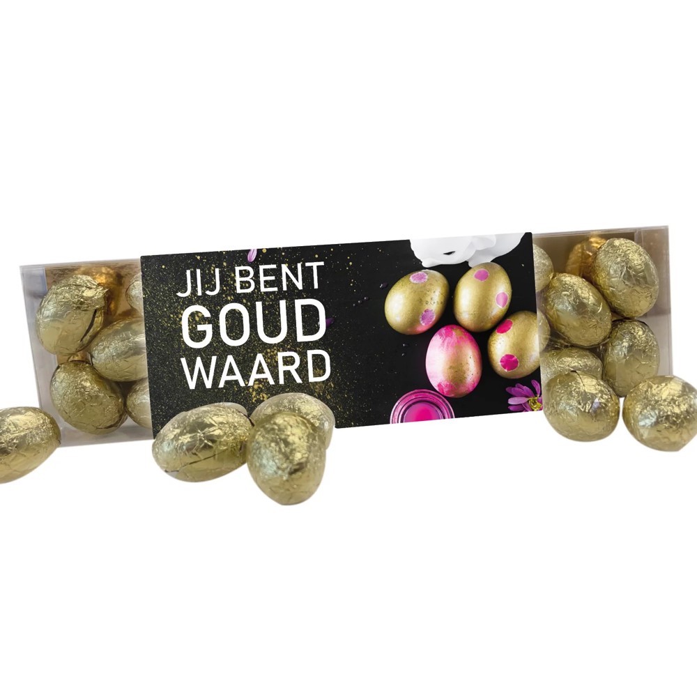 Doosje met 23 chocolade gouden paaseitjes