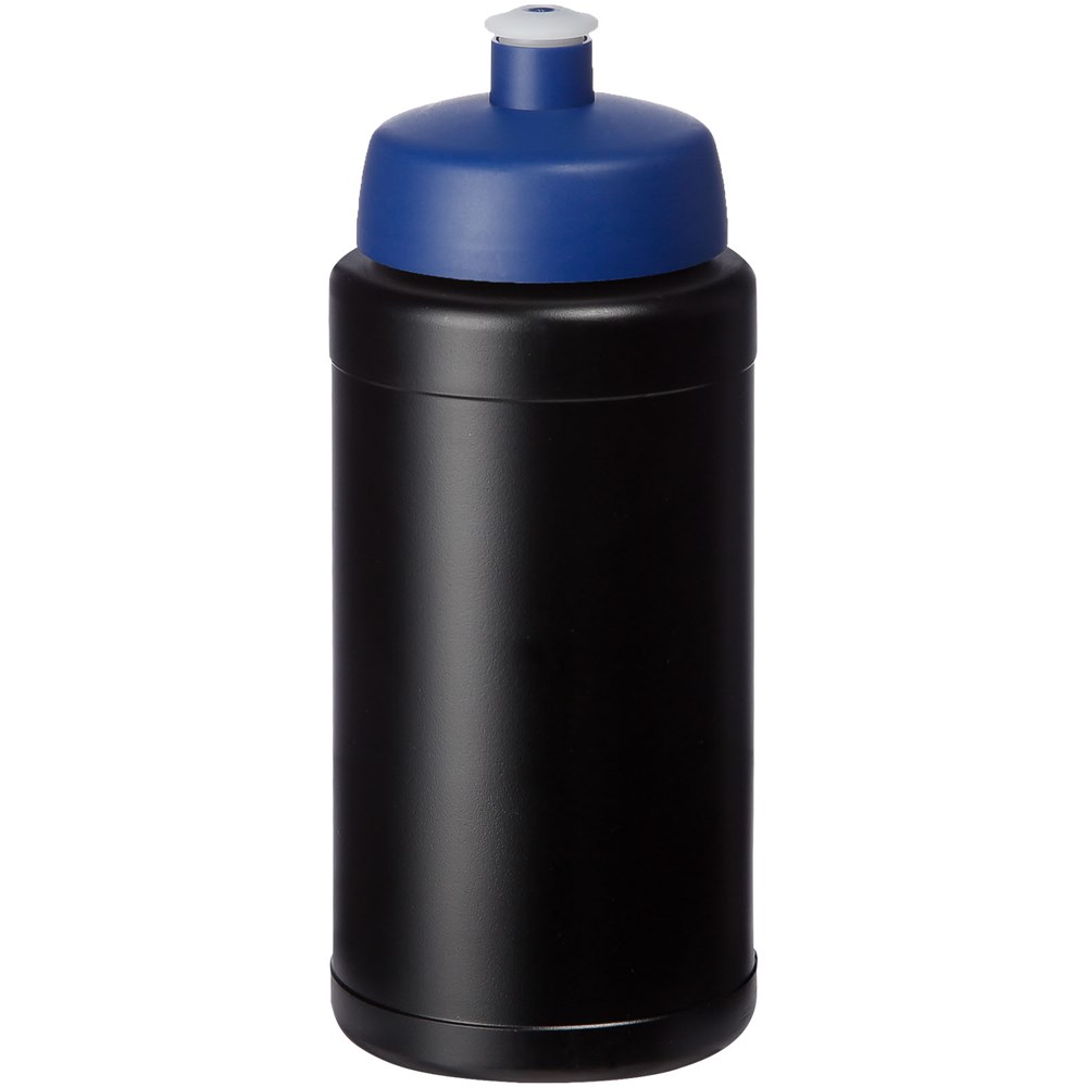 Baseline® Plus 500 ml drinkfles met sportdeksel - Zwart, Blauw