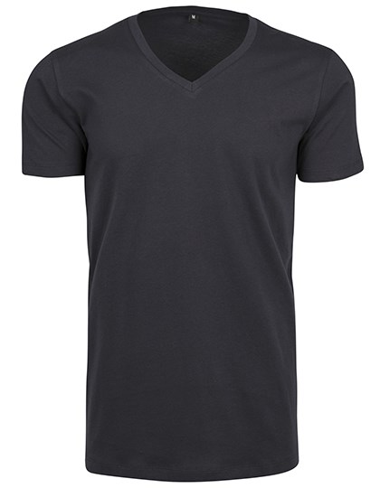Build Your Brand - Light T-Shirt V-Neck - Navy