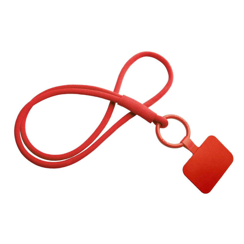 Tubyard lanyard telefoonhouder met elastische buis - Rood