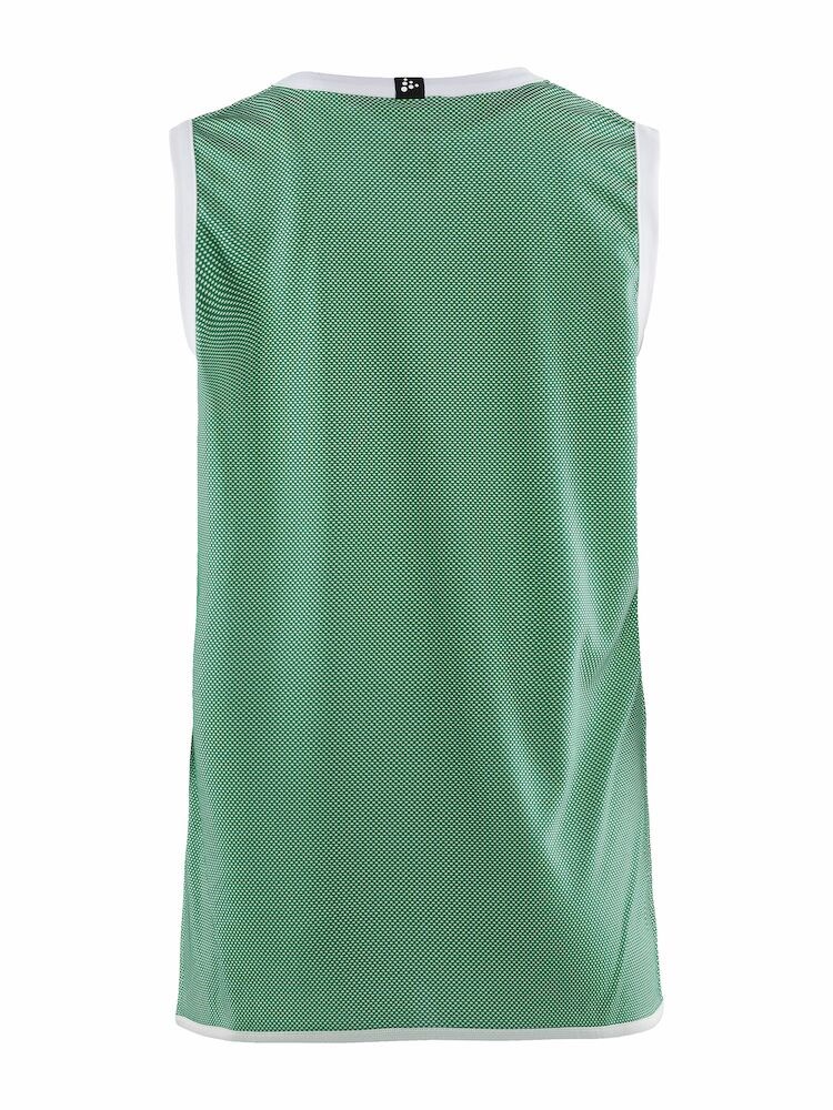 Craft - Progress Reversible Basket Singlet Jr Team Green/White 134/140