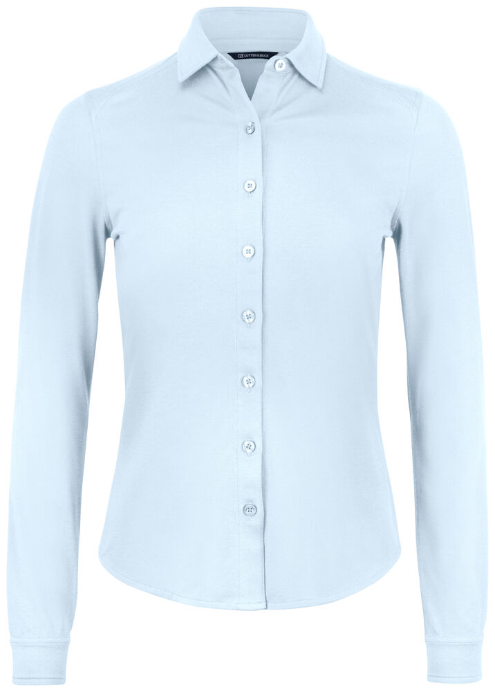 Cutter & Buck - Advantage Shirt Dames Wit XS - Hemel-blauw