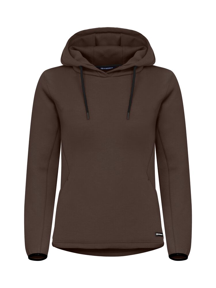 Cutter & Buck - Pemberton Hood Dames Dark Navy XS - Donker Mokka