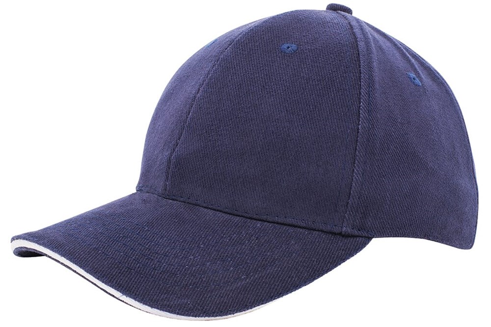 Nilton's Heavy brushed cap - Navy (PMS 533c) / Wit