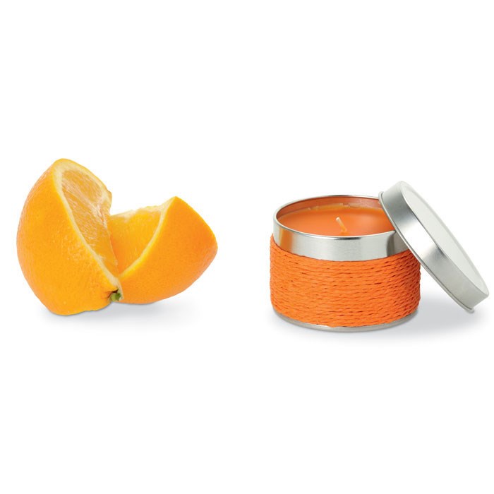 DELICIOUS - Geurkaars in blikje - oranje