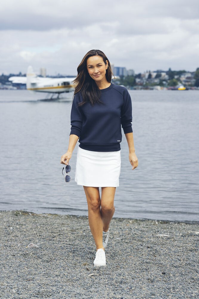 Cutter & Buck - Pemberton Crewneck Dames Antraciet Mélange S