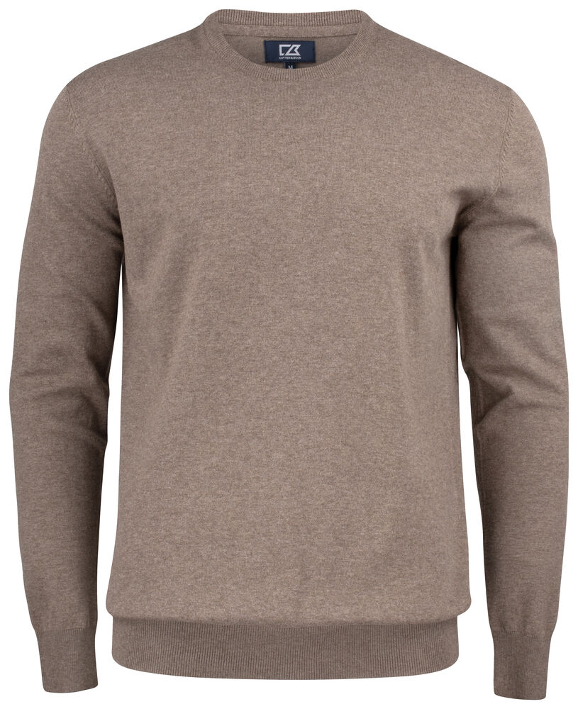 Cutter & Buck - Oakville Crewneck Heren Grijs Mélange M - Nougat Mélange
