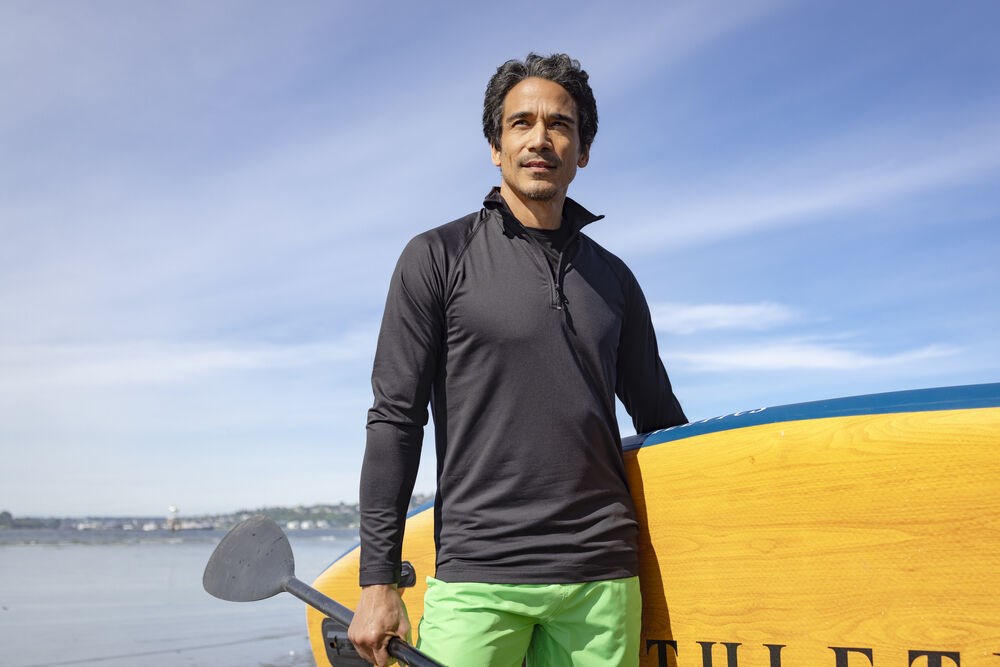 Cutter & Buck - Coos Bay Half Zip Heren Zwart XXL