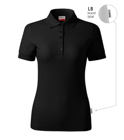Poloshirt dames Reserve Zwart 01 (brand label)