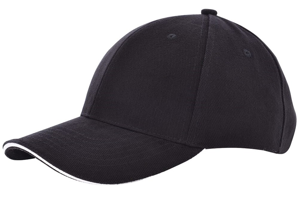 Nilton's Heavy brushed cap - Zwart (Black) / Wit