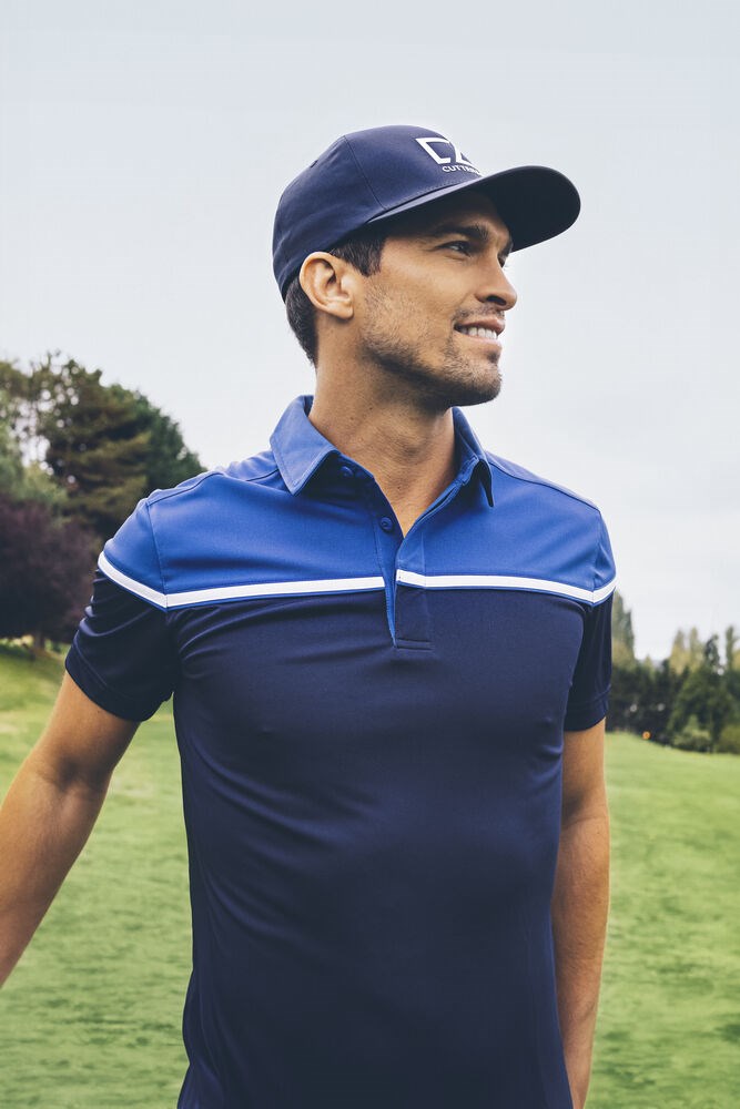 Cutter & Buck - Seabeck Polo Heren Lichtroze/wit XL