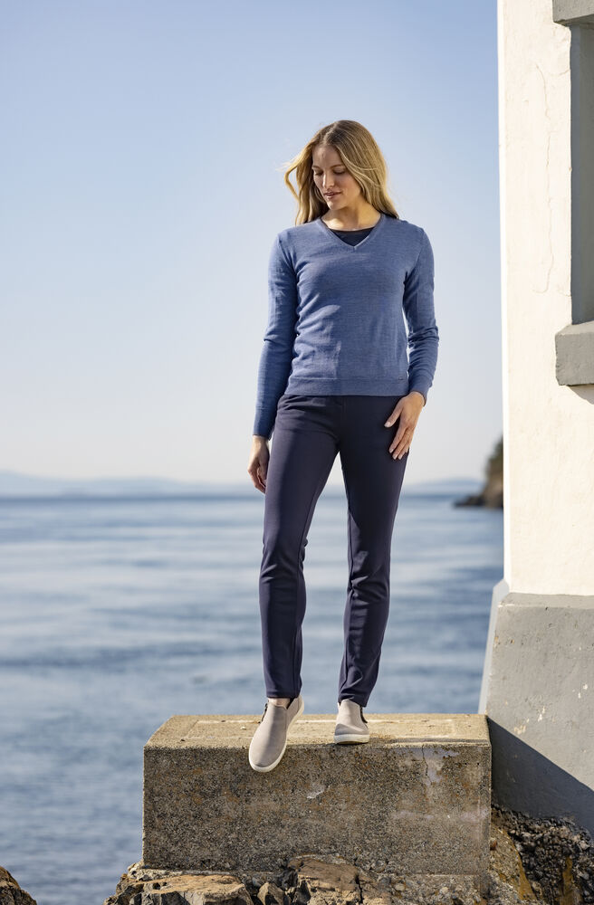 Cutter & Buck - Everett V-neck Dames Dark Navy XL