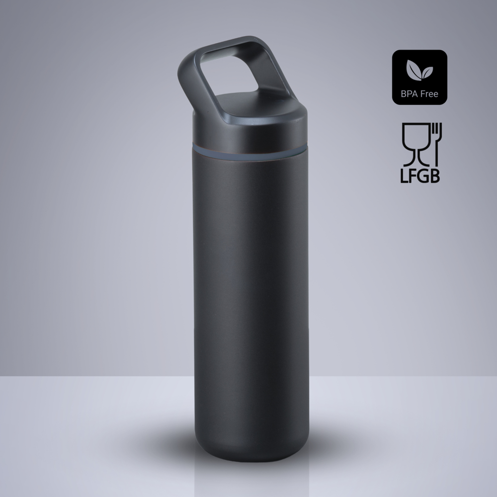 Expedition stalen waterfles met koperlaag, 650 ml - grijs