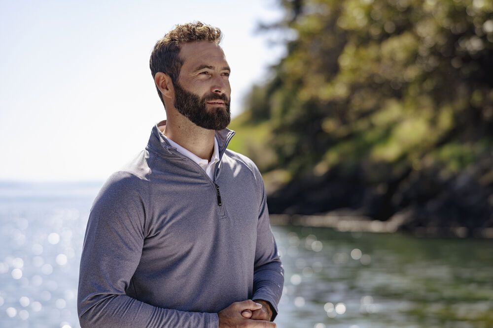 Cutter & Buck - Coos Bay Half Zip Heren Zwart XXL