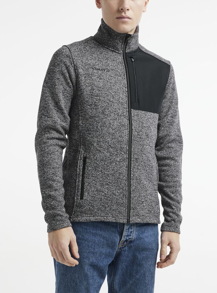Craft - ADV Explore Heavy Fleece Jacket M Black-Melange XXL