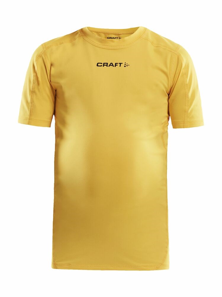 Craft - Pro Control Compression Tee Jr Bright Red 122/128 - Sweden Yellow