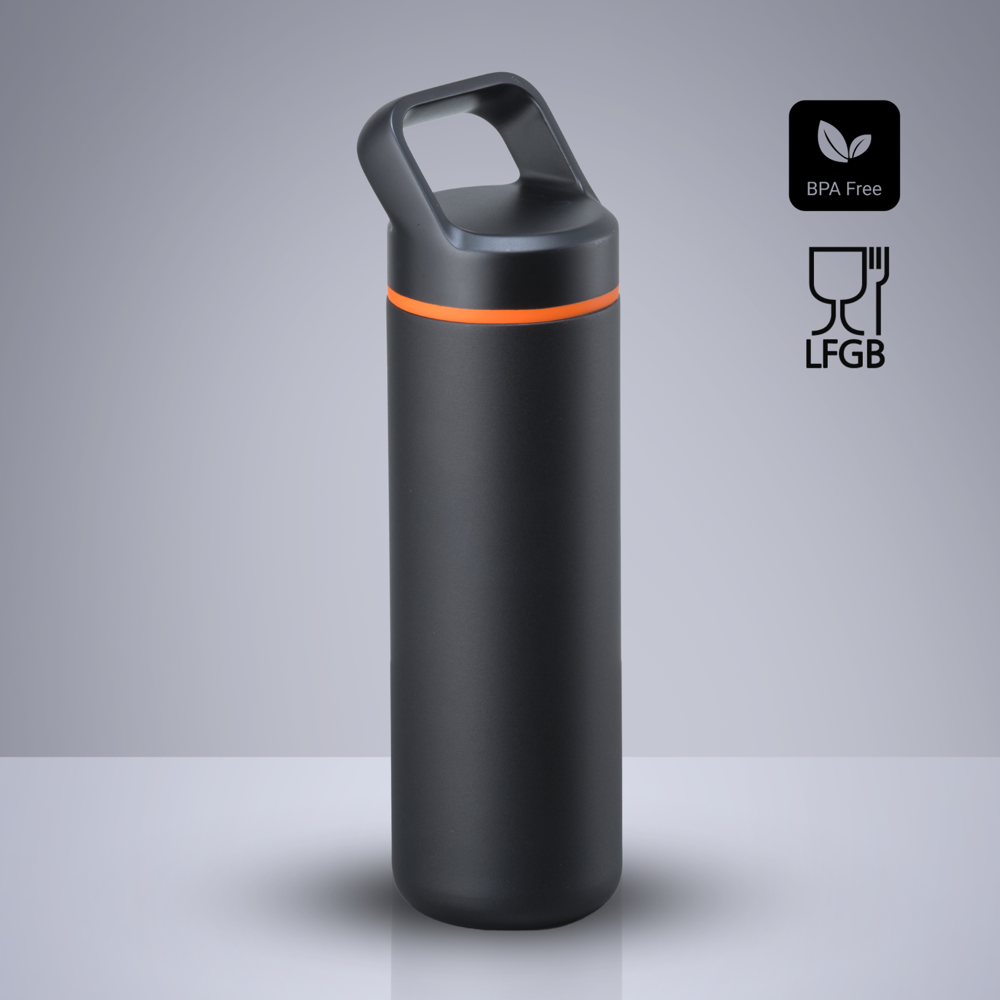 Expedition stalen waterfles met koperlaag, 650 ml - oranje