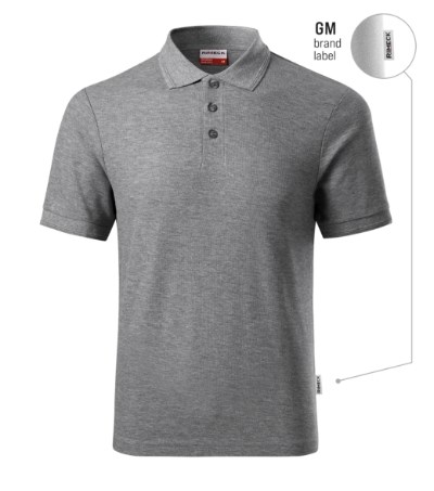 Poloshirt heren Reserve dark gray melange 12 (brand label)