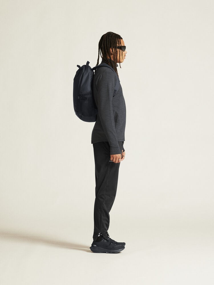 Craft - PRO Explore Wool Midlayer M Black Melange 4XL