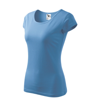 T-shirt dames Pure rood - azuur blauw