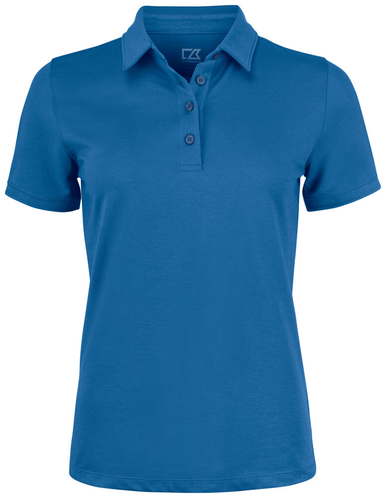 Cutter & Buck - Oceanside Stretch Polo Dames Pistol S - Royal Blauw