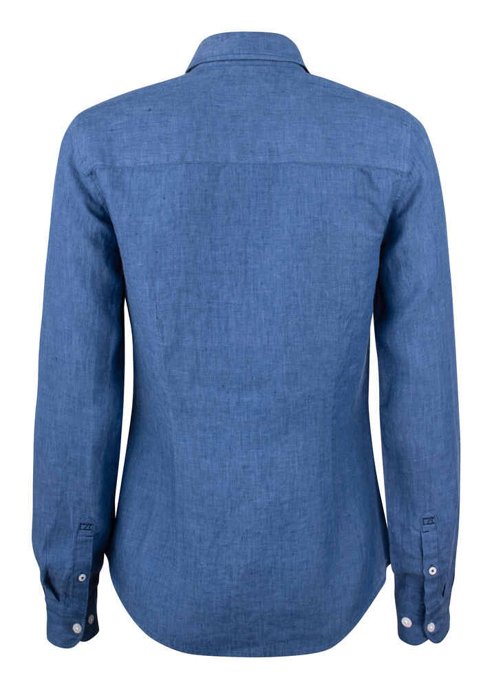 Cutter & Buck - Summerland Linen Shirt Dames Dream blauw XL