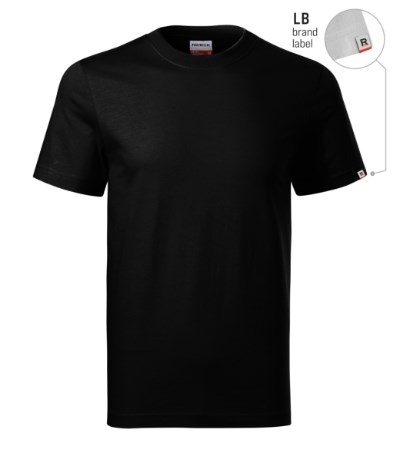 T-shirt uniseks Recall Zwart 01 (brand label)