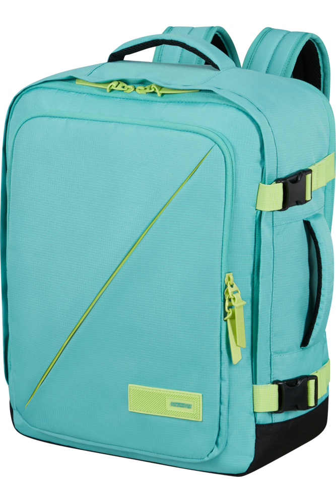 American Tourister Take2Cabin Casual Backpack Ms - Dusty Turquoise/ Lime