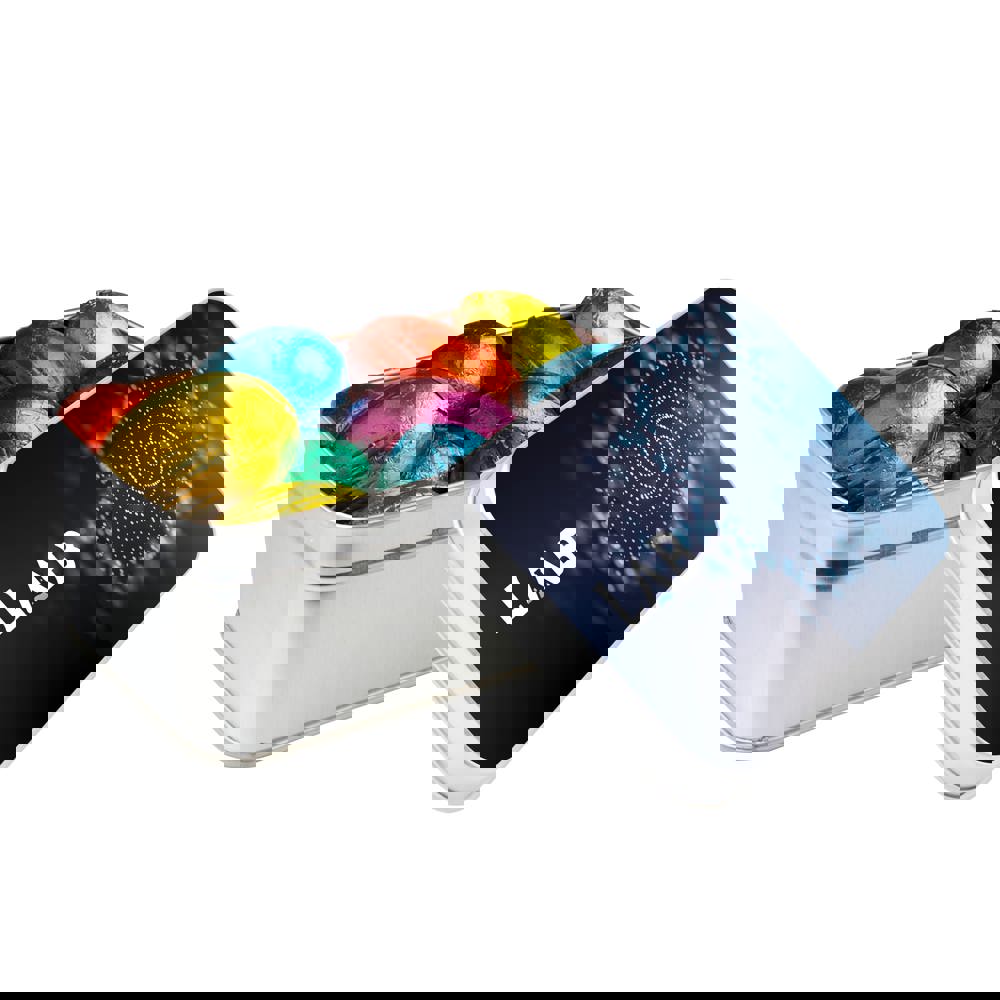 Rechthoekig blik gevuld met snoep